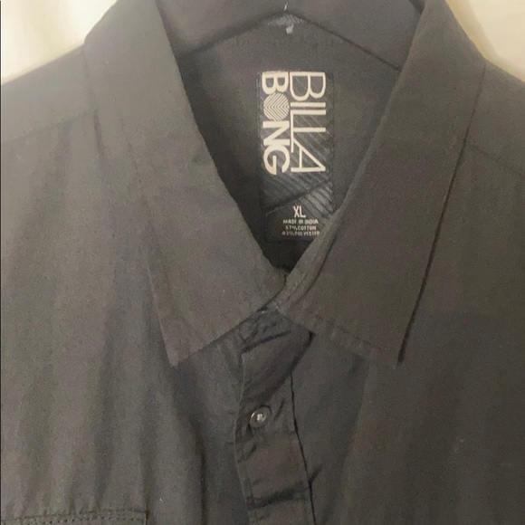 Men’s black billabong casual button-down XL - Picture 2 of 7